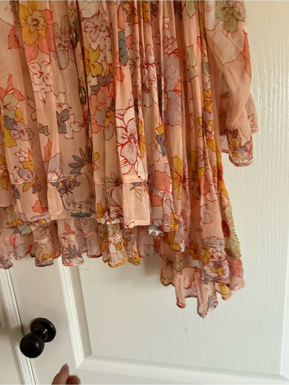 Free People Flowy Button-Front Dress - Picture 3 of 5